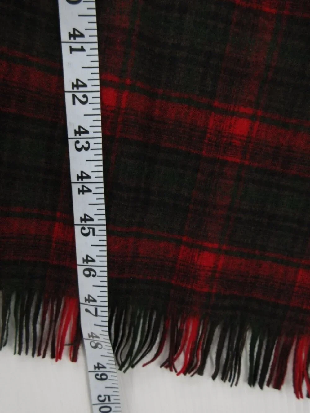 VINTAGE Pendleton Scarf Virgin Wool Tartan Plaid Fringe Classic Unisex